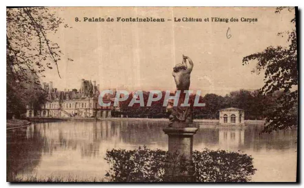 Palast von Fontainebleau — Das Schloss und der Karpfenteich — Verlag: C. L. P. (Nr. 8) - Vorderseite