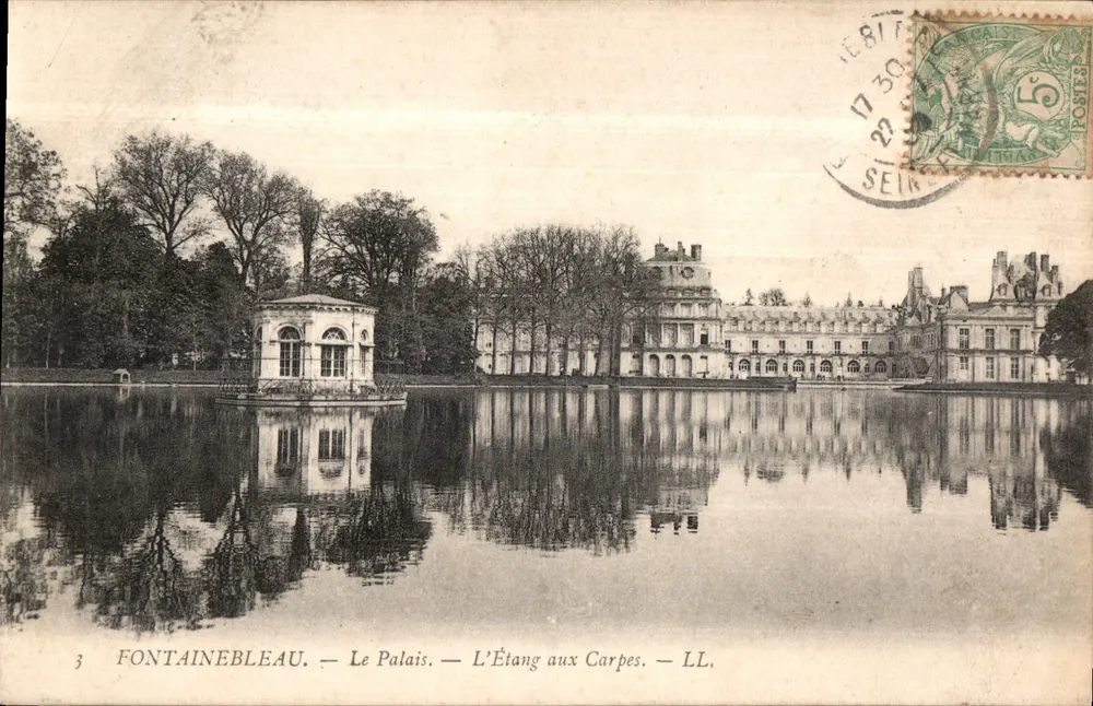 Fontainebleau — Das Schloss — Der Karpfenteich — LL. - Vorderseite
