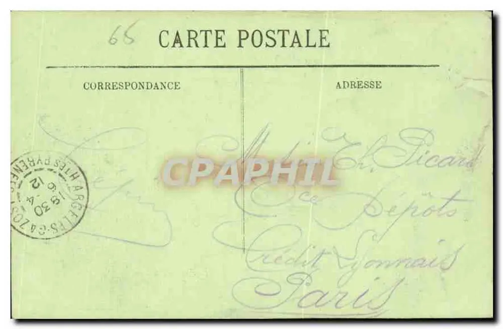 Arredores de Cauterets — Cachoeira do Cerisey — LL. n° 99 - Verso