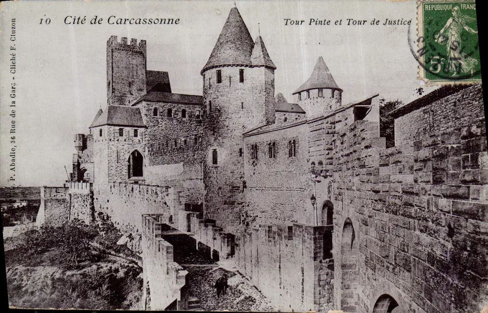 Cité de Carcassonne — Tour Pinte und Tour de Justice — Cliché F. Cluzon - Vorderseite