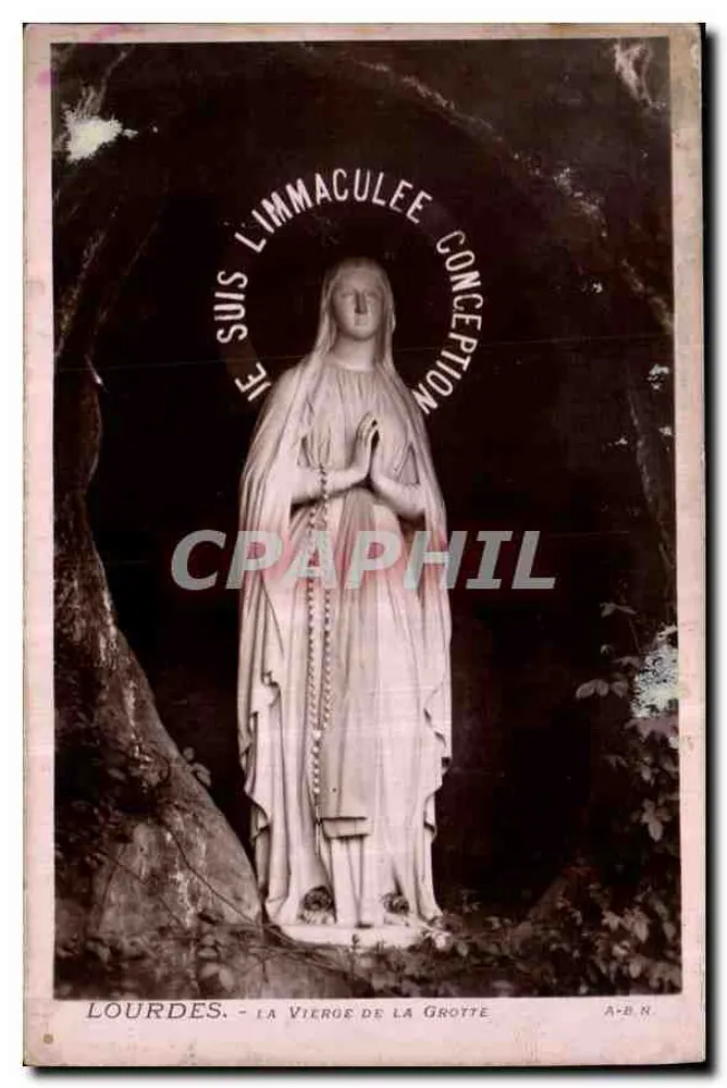Lourdes - A Virgem da Gruta — G. Filippi, fotógrafo, A-B.N. - Frente
