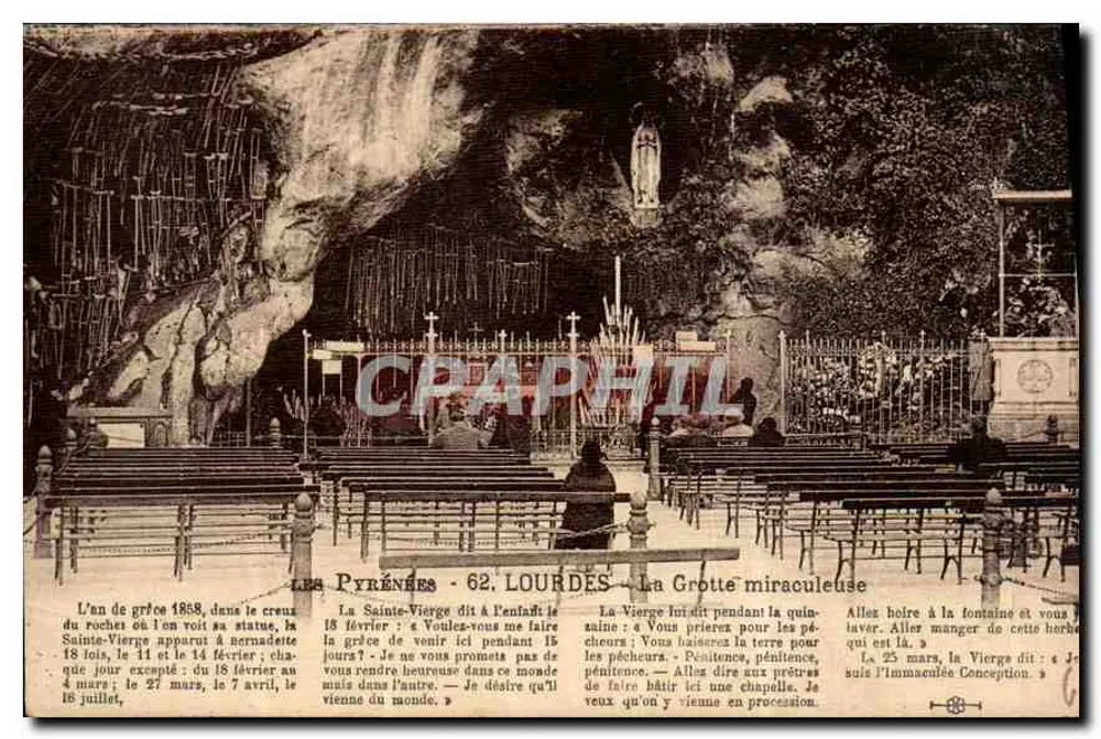 Lourdes — A Gruta Milagrosa — Editor não identificado, número de série não visível - Frente
