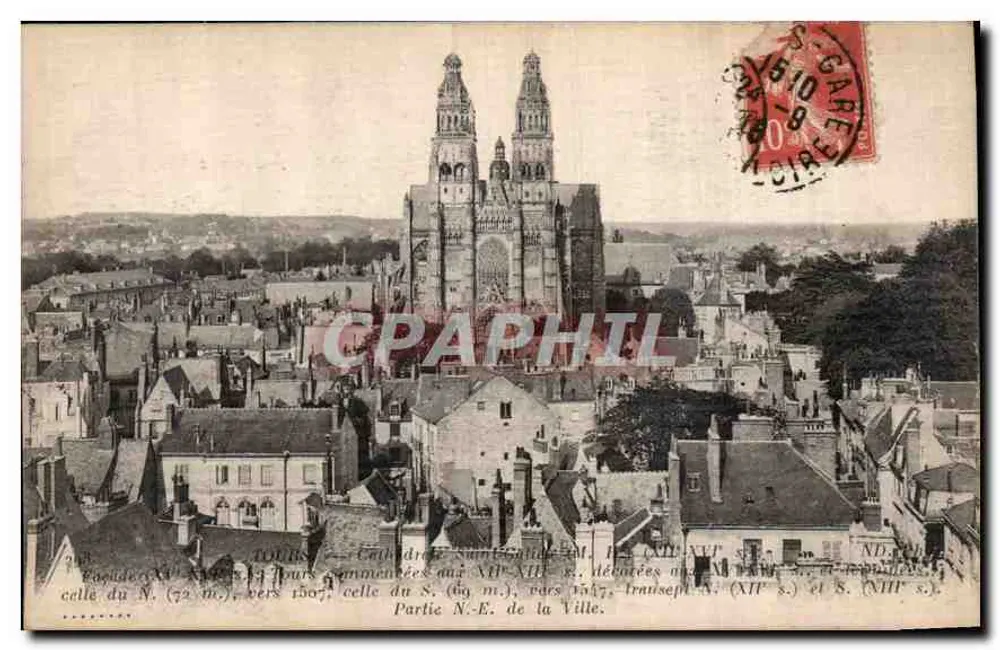 Toulon — Catedral de Santa Maria — vista parcial N.-E. da cidade - Frente