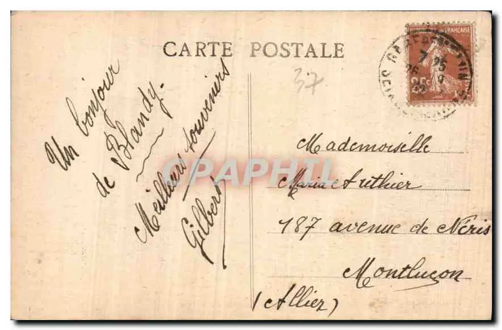 Castelo feudal de Blandy les Tours — editor Brossonnot, Melun, n° 673 - Verso