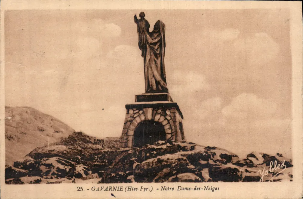 Gavarnie (Htes Pyr.) — Statue der Notre Dame-des-Neiges — Verlag Yolbès, n° 25 - Vorderseite