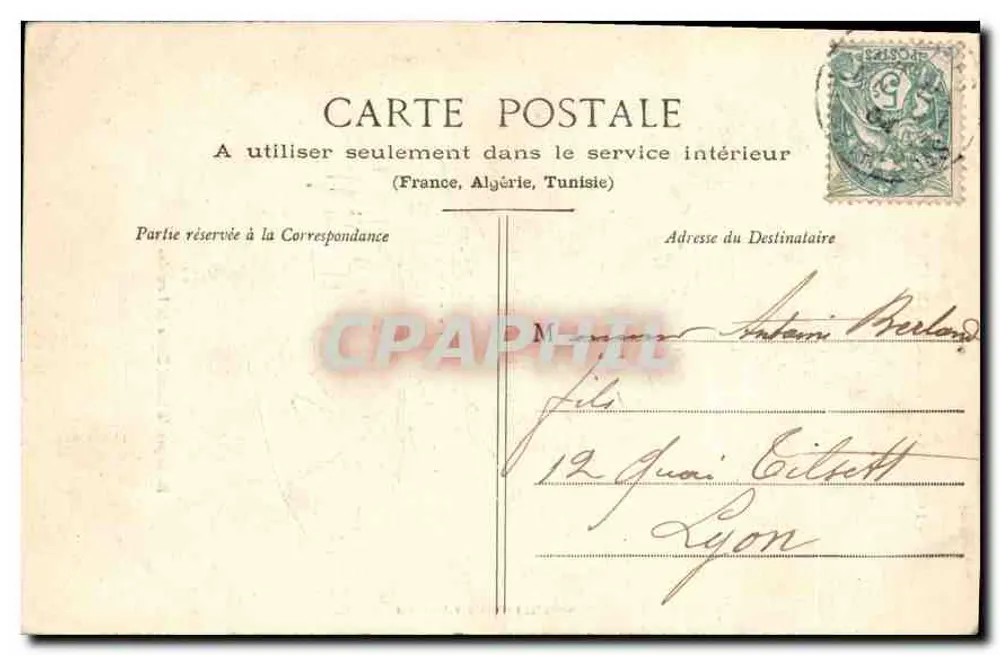 Lourdes - Hotel da Capela — Basílica de Nossa Senhora de Lourdes — Phototype A. Bergeret & Cie, Nancy - Verso