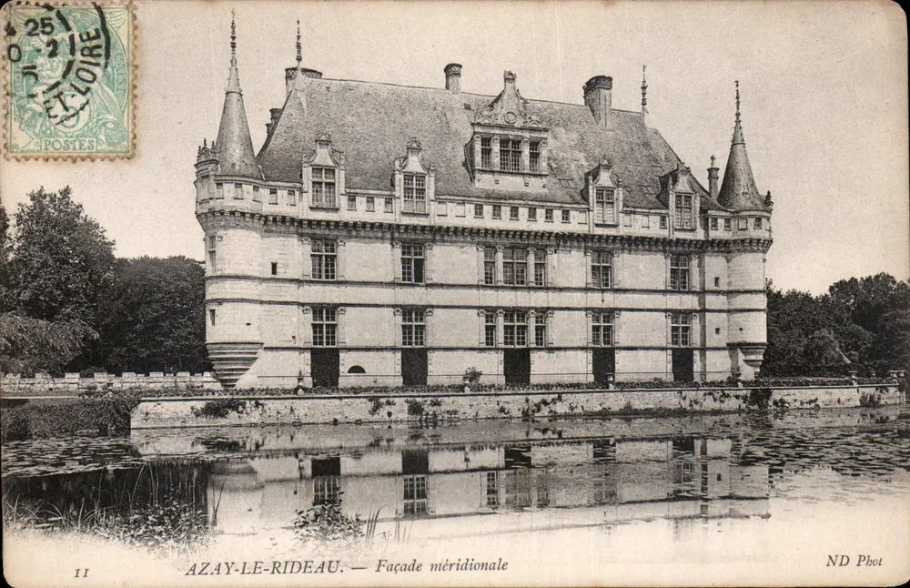 Azay-le-Rideau — Facha meridional — ND Phot - Frente