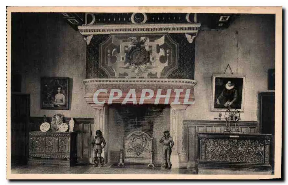Kamin der « Royale »-Zimmer — Schloss Azay-le-Rideau (Indre-et-Loire) — Serv. Commercial Monuments Historiques, Gd Palais, Av. Alexandre III, Porte G. Pauls - Vorderseite