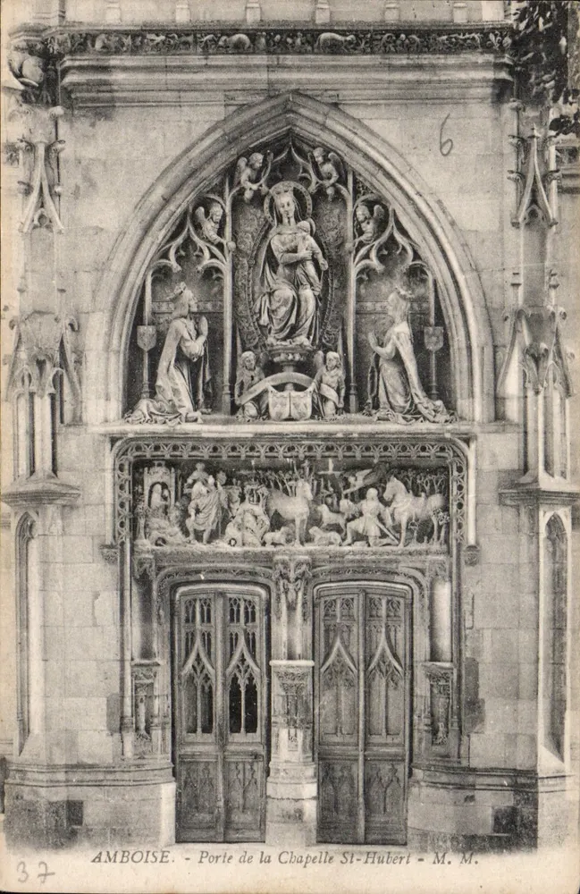 Amboise - Porta da Capela São Huberto - M. M. - Frente