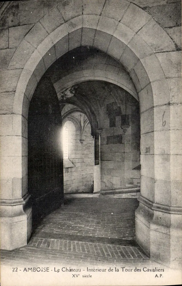 Amboise - Das Schloss - Innenansicht der Turm der Ritter — 15. Jahrhundert — A.P. n°22 - Vorderseite
