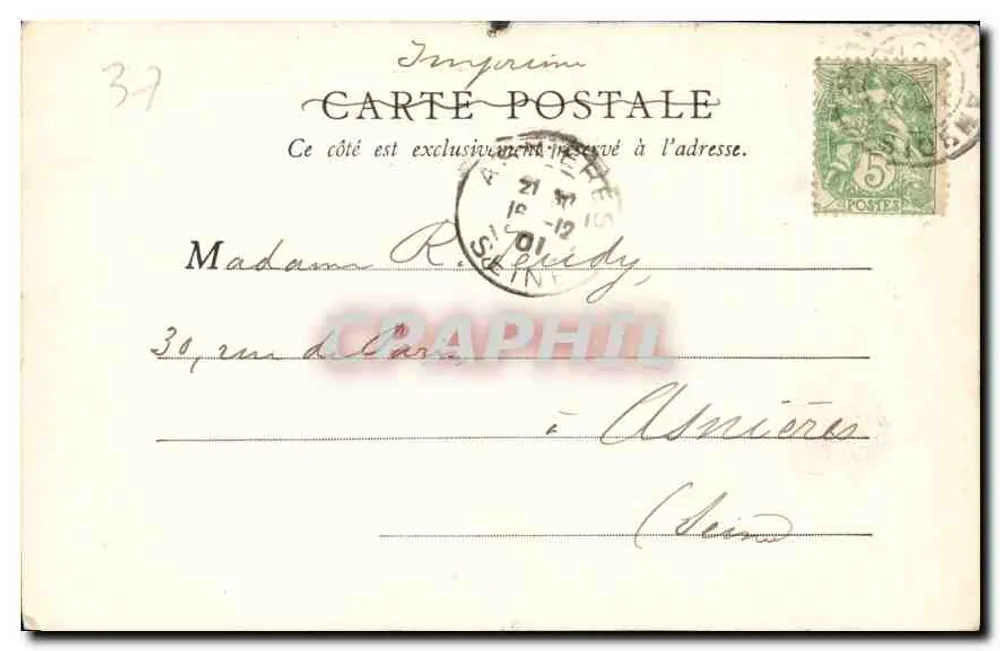 Amboise — O Castelo — B.F., Paris, n° de série não visível - Verso