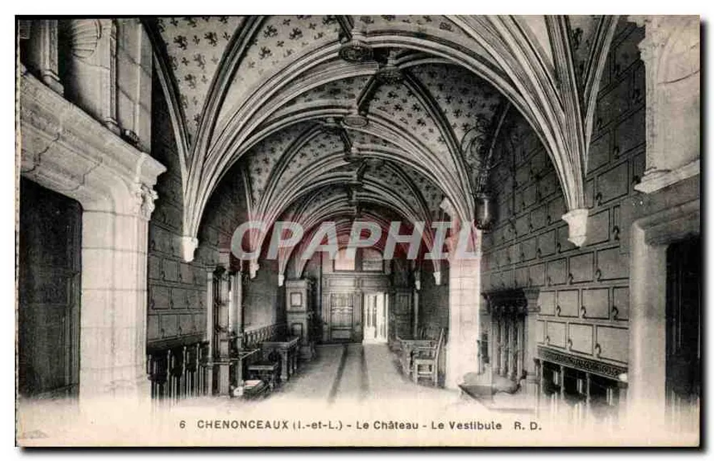Chenonceaux (Loire-et-Loire) - Das Schloss - Der Vestibül - R. D. - Vorderseite