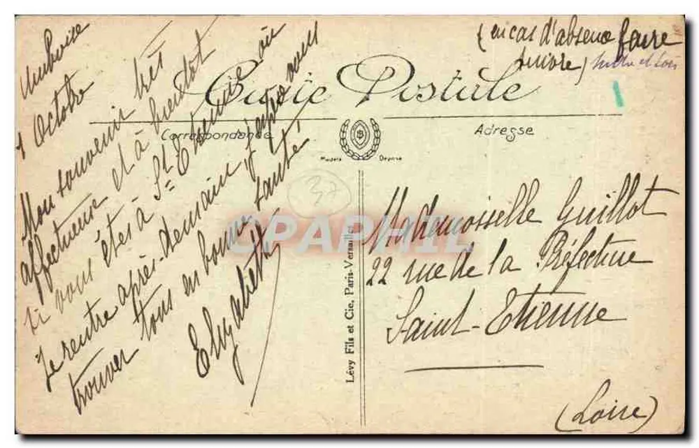 Amboise — O Castelo e o Quai — Lévy Fils e Cie, Paris - Verso