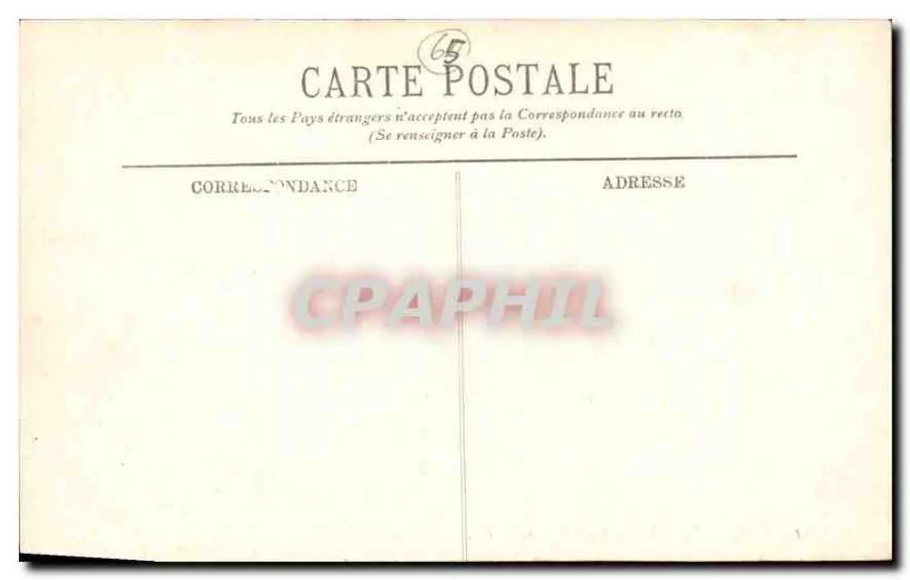 Lourdes — Vista em direção ao Castelo — Galeries Catholiques, n°14 - Verso