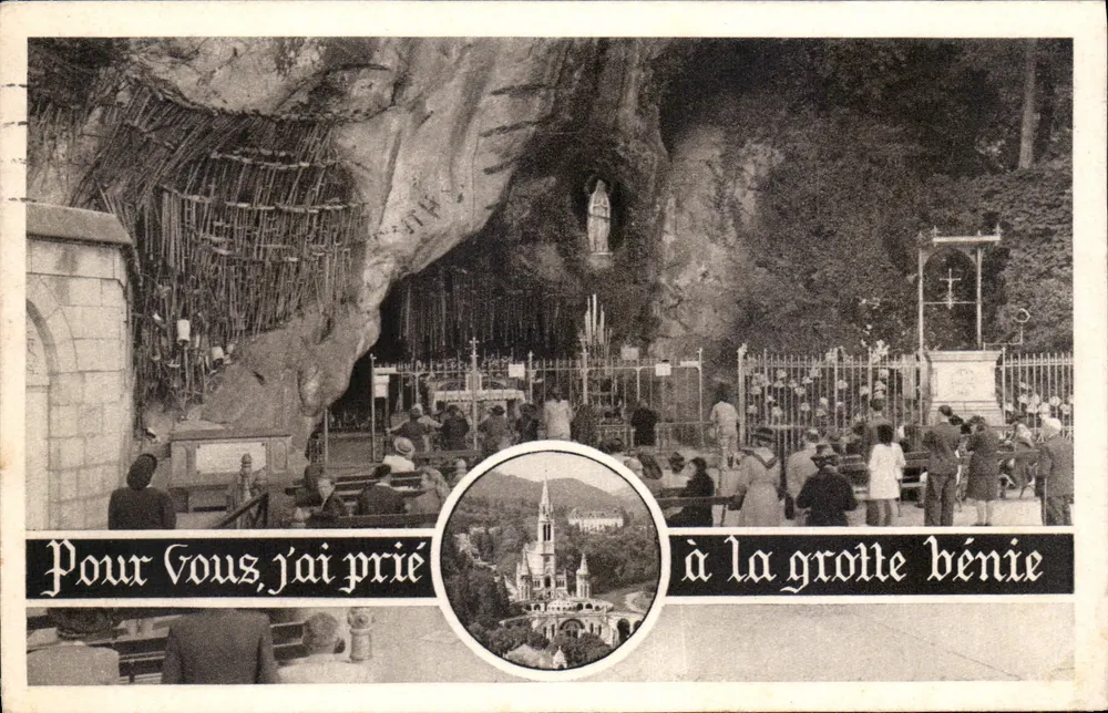A Gruta bendita — Lourdes — Edição Palácio do Rosário - Frente