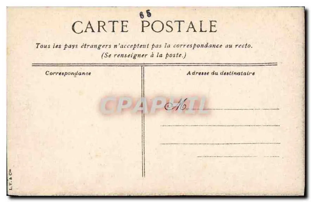 Lourdes - A Basílica, vista aérea — L.V. & Cie, n°65 - Verso