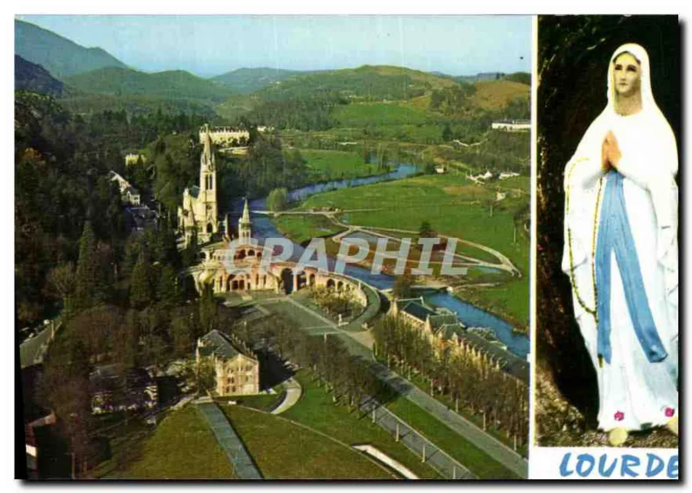 Lourdes — Allgemeiner Blick auf die Wallfahrtsstätten — Editions P. Chambon - Vorderseite