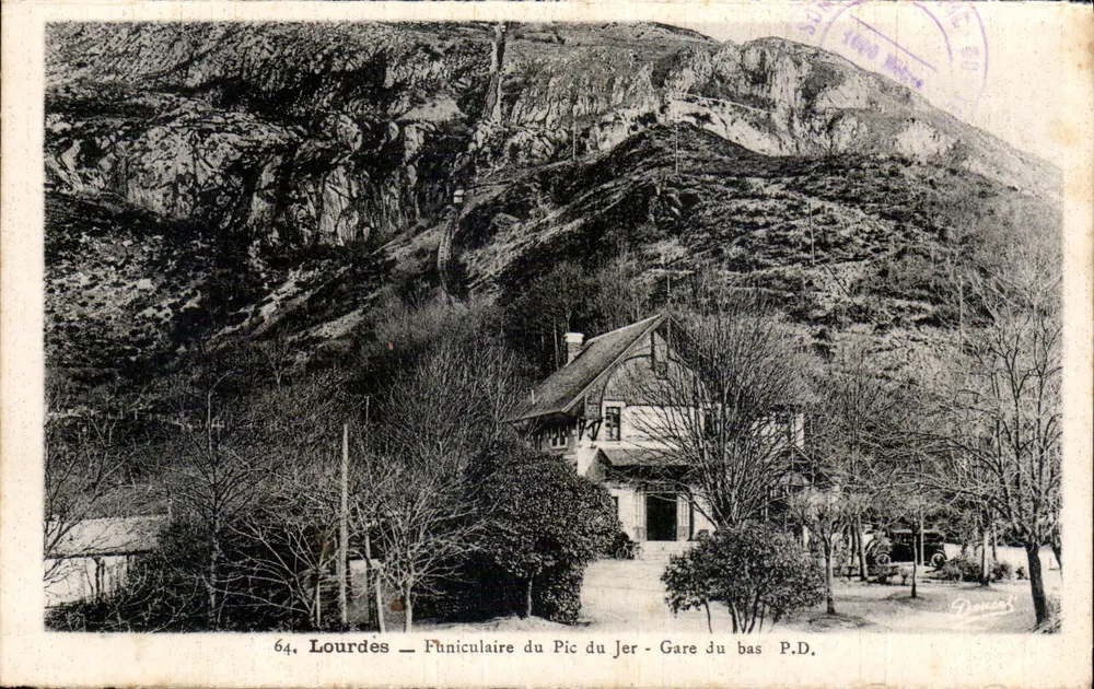 Lourdes — Funicular do Pic du Jer — Estação da parte inferior P.D. - Frente