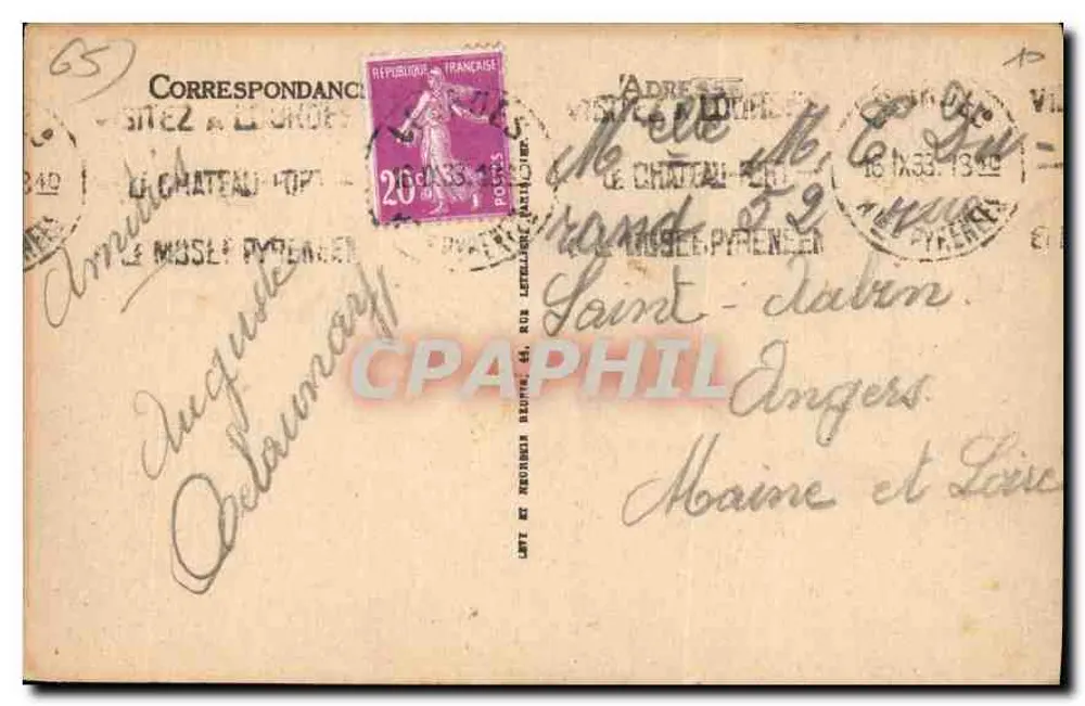 Lourdes — Lembrete de Lourdes — editor LL n°15 - Verso