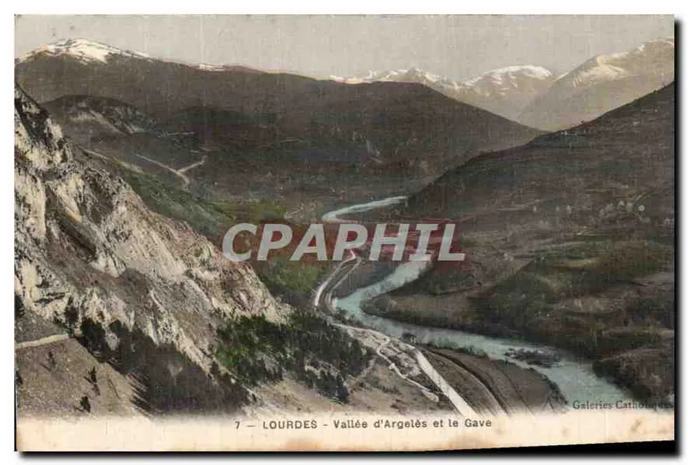 Lourdes — Vale de Argelès e o Gave — Galerias Católicas, n°7 - Frente