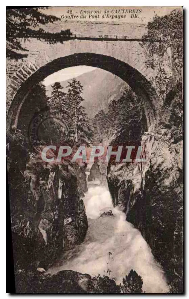 Gouffre du Pont d'Espagne — Umgebung von CAUTERETS — Bloc frères, Verleger Bordeaux - Vorderseite