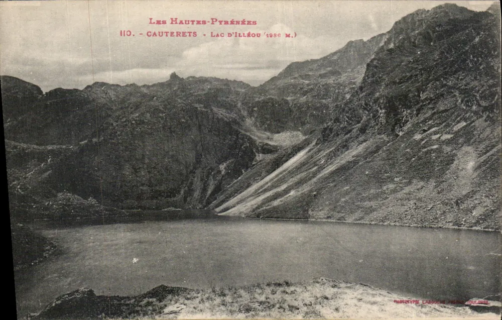 Wysokie Pireneje — Cauterets — Jezioro Illéou (1986 m.) — Chrolytype Lasboche, Toulouse - Awers
