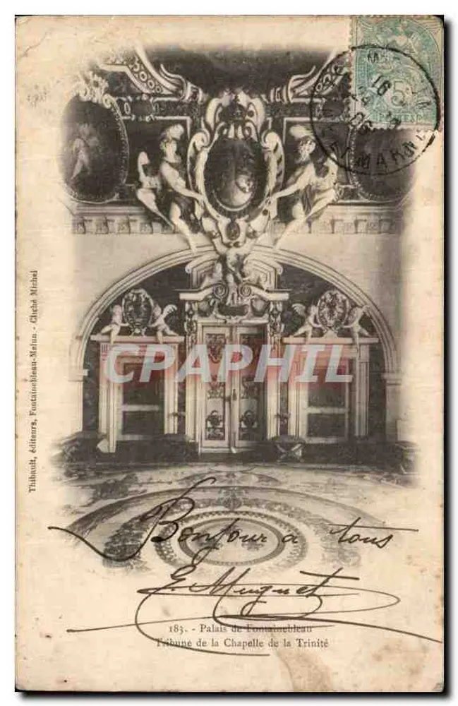 Palast von Fontainebleau — Tribune der Kapelle der Dreifaltigkeit — Thibault, Verleger, Fontainebleau-Meaux - Vorderseite