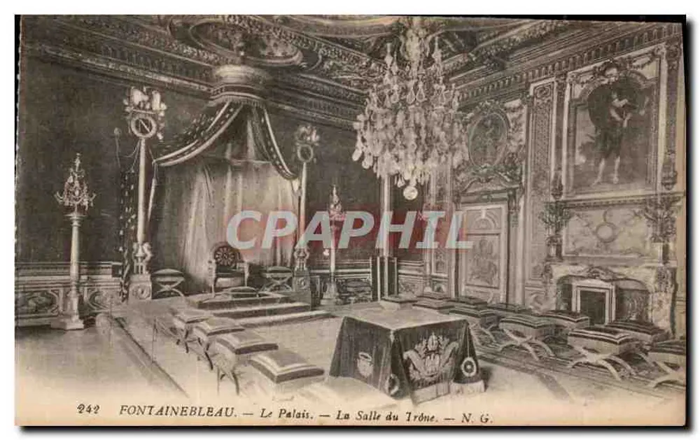 Fontainebleau — Das Schloss — Die Thronhalle — N. G. - Vorderseite