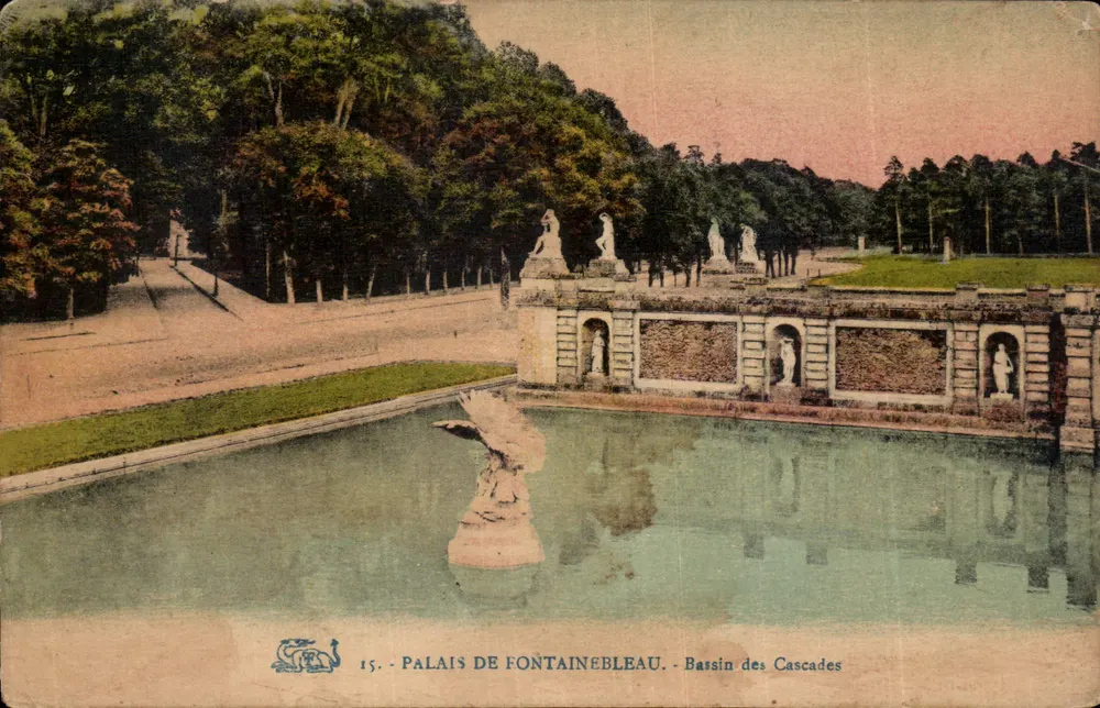 Palast von Fontainebleau — Bassin der Cascades — Unbekannter Verlag, n° 15 - Vorderseite