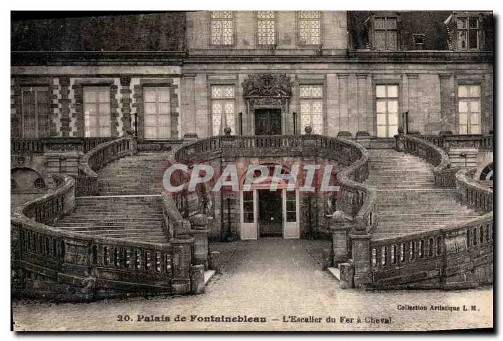 Palast von Fontainebleau — Die Eisenpferdestiege — Künstlerische Sammlung L. M. - Vorderseite