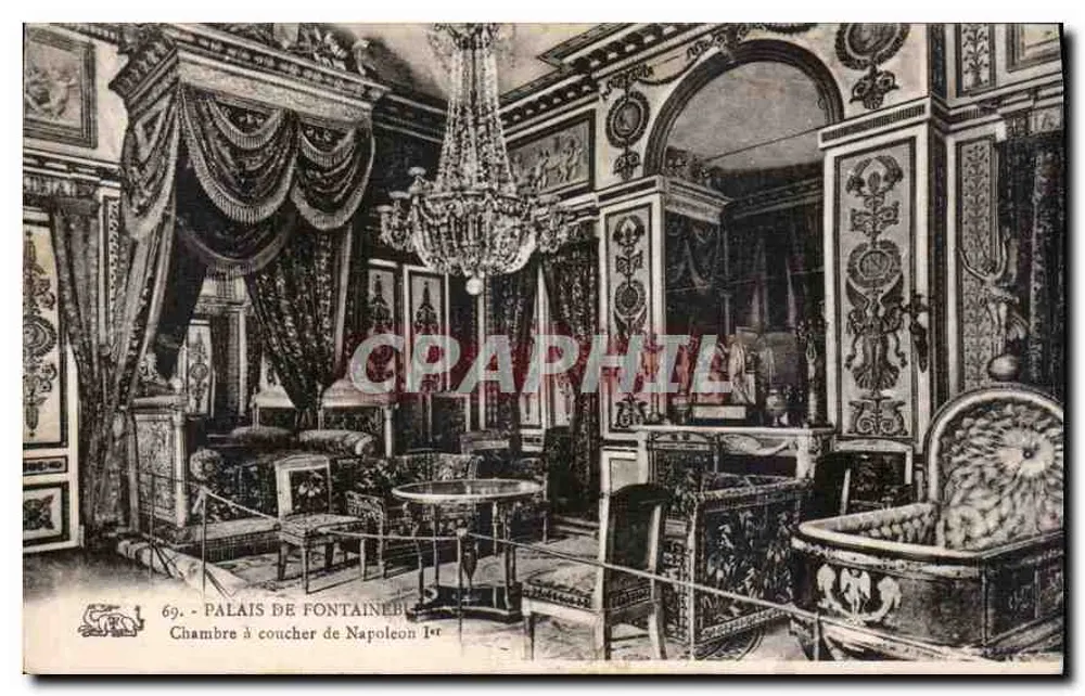 Schlafzimmer von Napoleon I. — Schloss Fontainebleau — unbekannter Verleger, Nr. 69 - Vorderseite