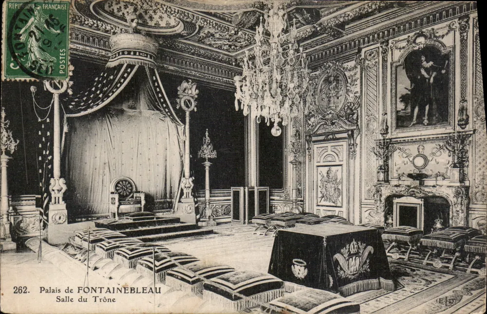 Schloss Fontainebleau — Thronsaal — Verlag E.D. - Vorderseite