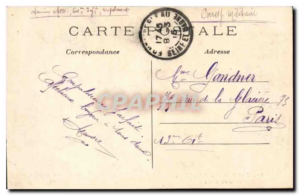 Palast von Fontainebleau — Thronsaal — Verlag unbekannt, Nr. 29 - Rückseite