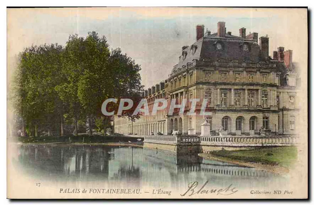 Palácio de Fontainebleau — O Lago — Coleção Bleunets ND Phot - Frente