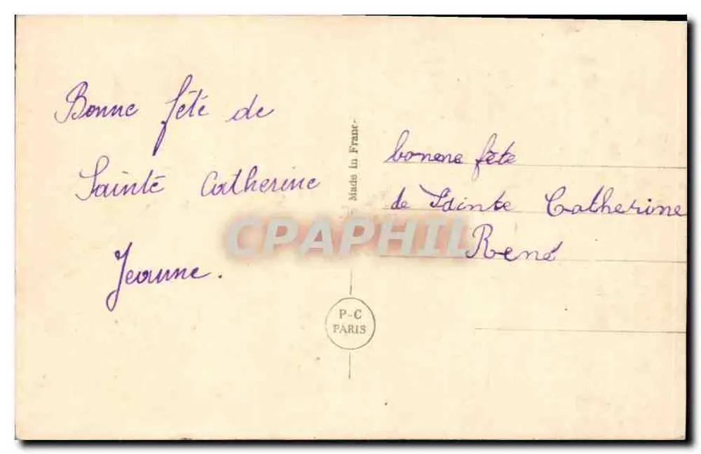 Mulher à janela — pássaros mensageiros — editor P-C Paris, n° 480 - Verso