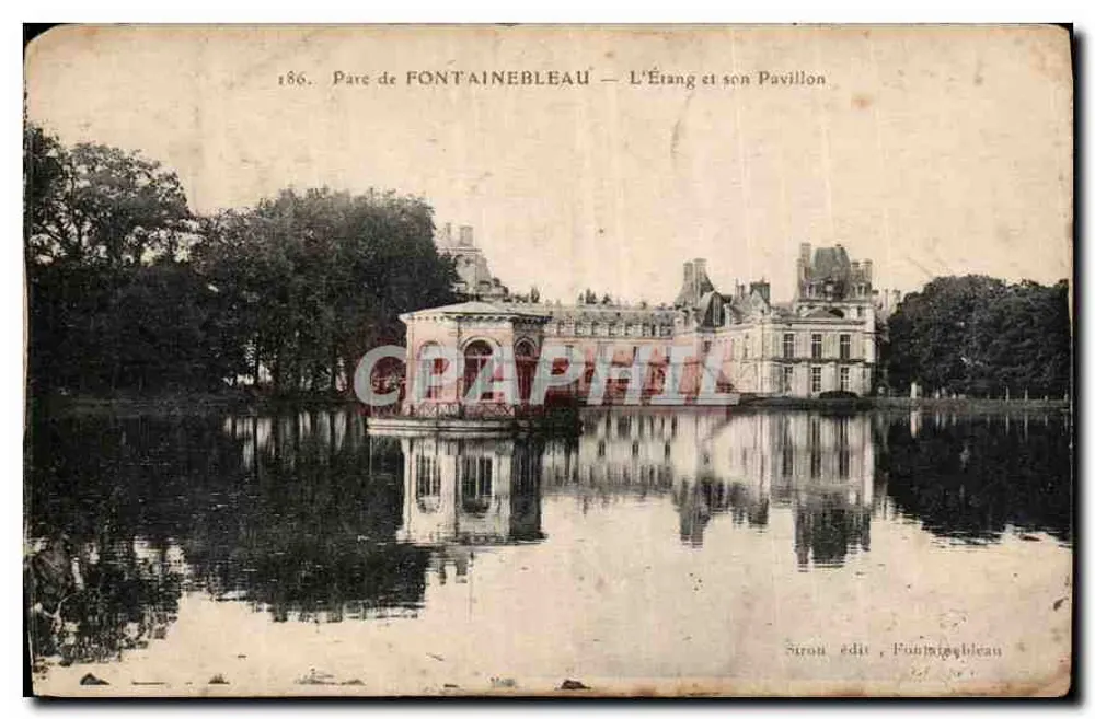 Pâre de FONTAINEBLEAU — O Lago e seu Pavilhão — Suron editor, Fontainebleau - Frente