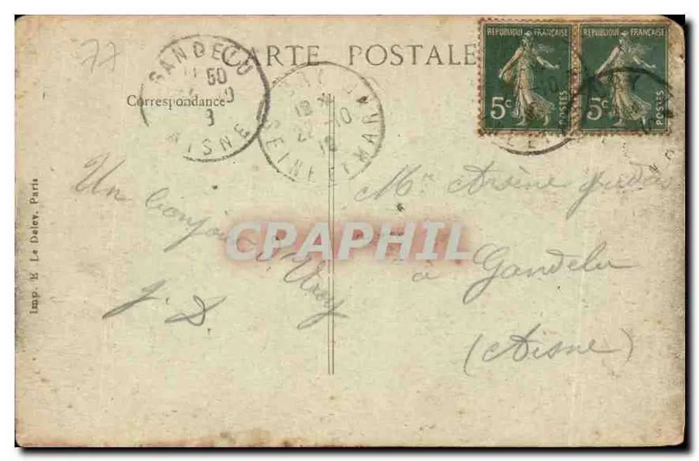 Pâre de FONTAINEBLEAU — O Lago e seu Pavilhão — Suron editor, Fontainebleau - Verso