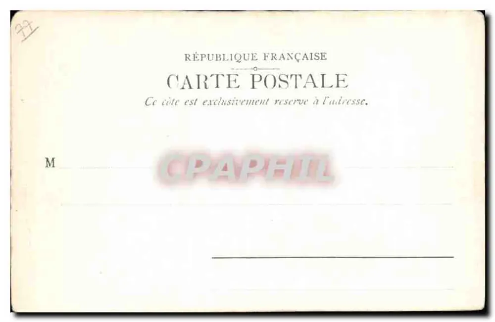 Le Château, pris du Parterre — Fontainebleau — S. & Co. A. D. n° 10939 - Verso