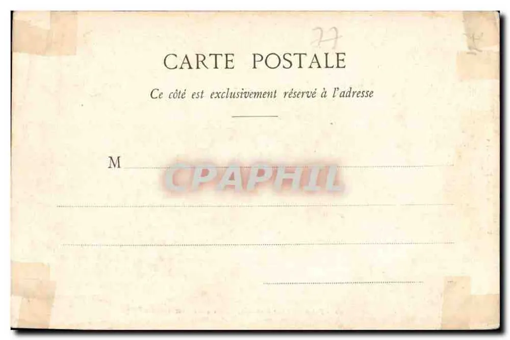 Schloss Fontainebleau — Bassin der Kaskaden — Thibault, Verleger, Fontainebleau-Ménilun, Nr. 50 - Rückseite
