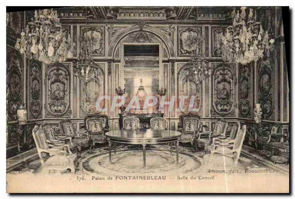Schloss FONTAINEBLEAU — Ratssaal — Ed. Ed. Siron, Fontainebleau - Vorderseite