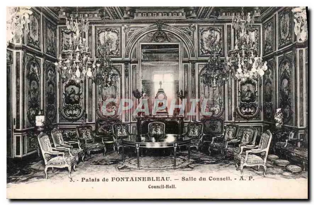 Schloss FONTAINEBLEAU — Ratssaal — A.P. - Vorderseite
