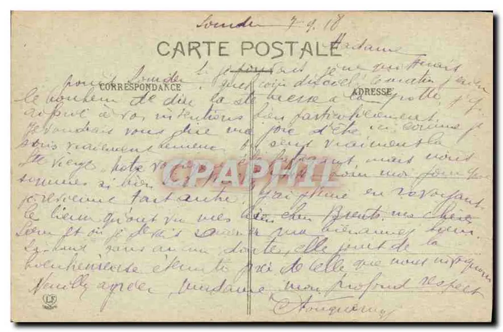 Lourdes — Aufnahme der Basilika — Verlag: Lamy Frères, Toulouse - Rückseite