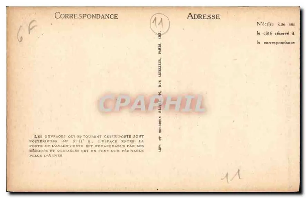 Carcassonne — Les Avants-Portes de l'Aude — LL. - Rückseite