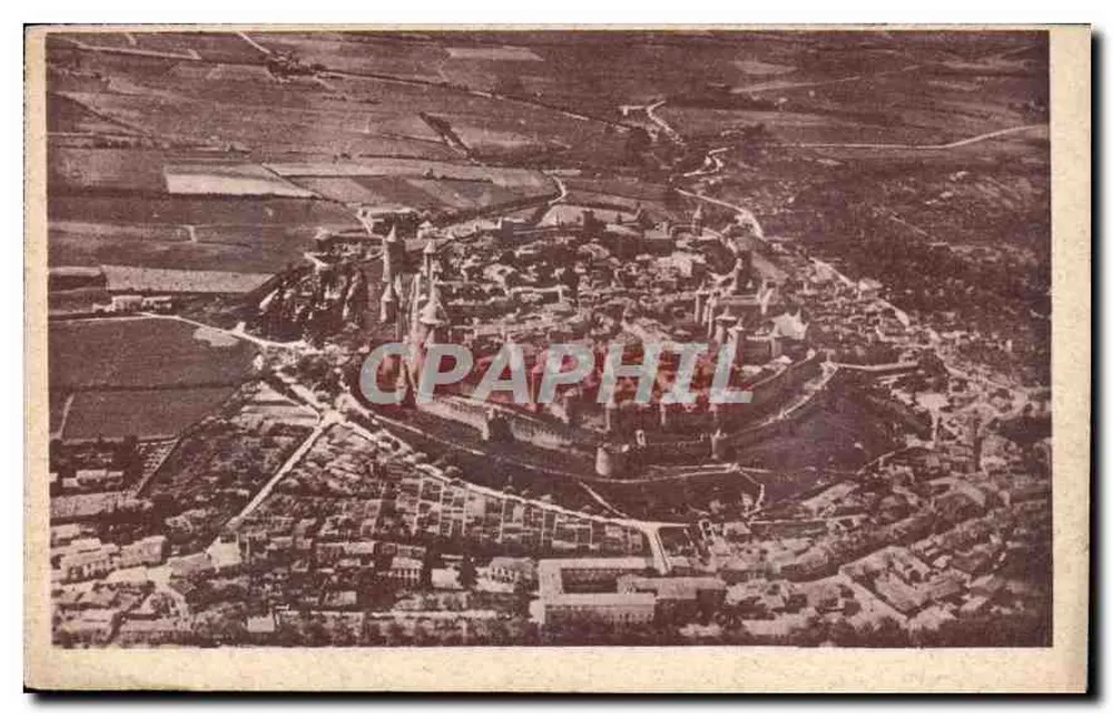 Carcassonne — Luftbild der Stadt — Cité Aéropostale - Vorderseite