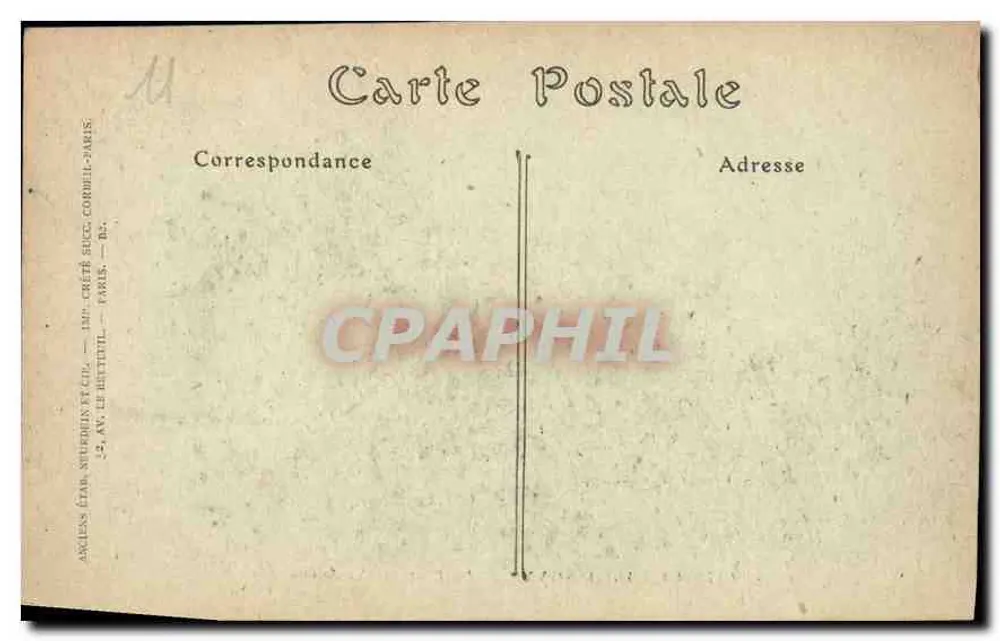 Cidade de Carcassonne — A Porta de Narbonne — Editora Anglès Étab. Stuppin & Cie, Paris - Verso