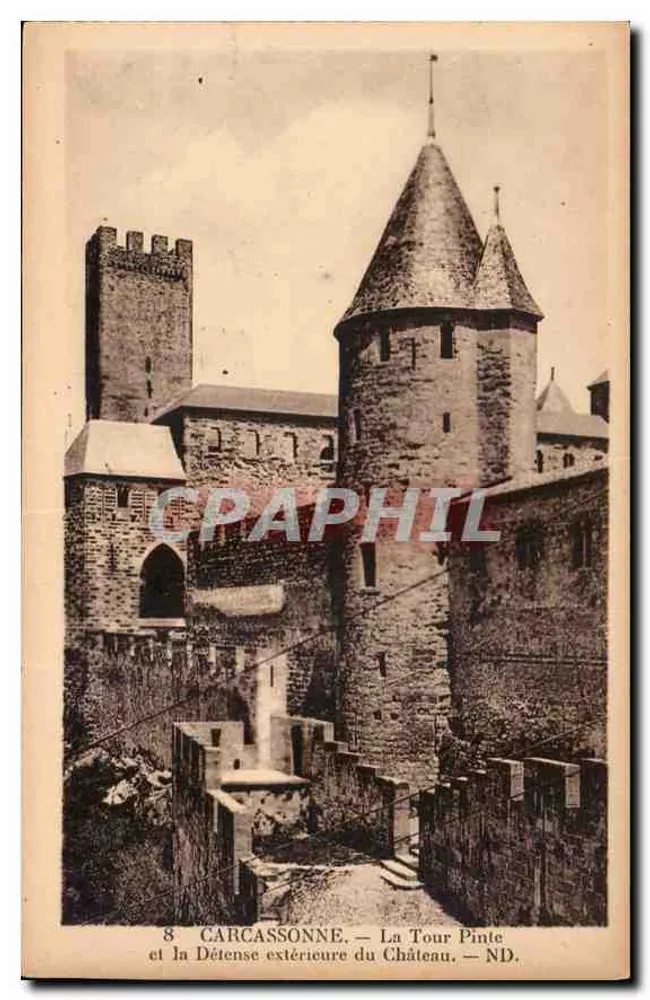Carcassonne — Die Turm Pinte und die äußere Verteidigung des Schlosses — Imp. Letellier, Paris - Vorderseite