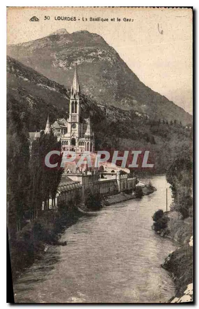 Lourdes - A Basílica e o Gave - Frente
