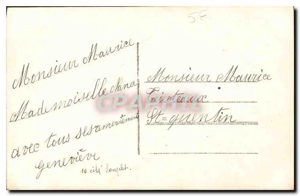 Menina com buquê de rosas — Ano 118 — Paris - Verso