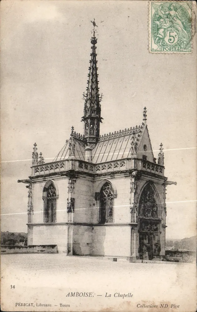Amboise — A Capela — Péricat, Livreiro — Tours, n°34 - Frente