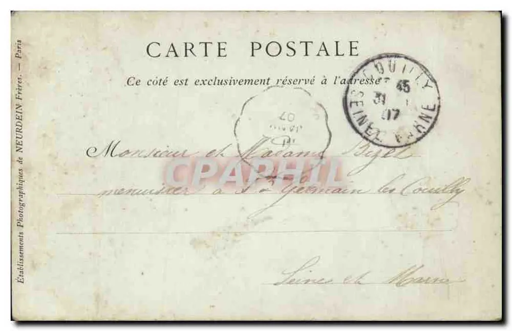 Amboise — A Capela — Péricat, Livreiro — Tours, n°34 - Verso